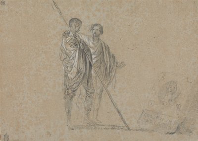 Study of Figures for A View of the Campagna by Richard Wilson